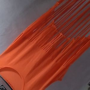 Orange Fringe shirt